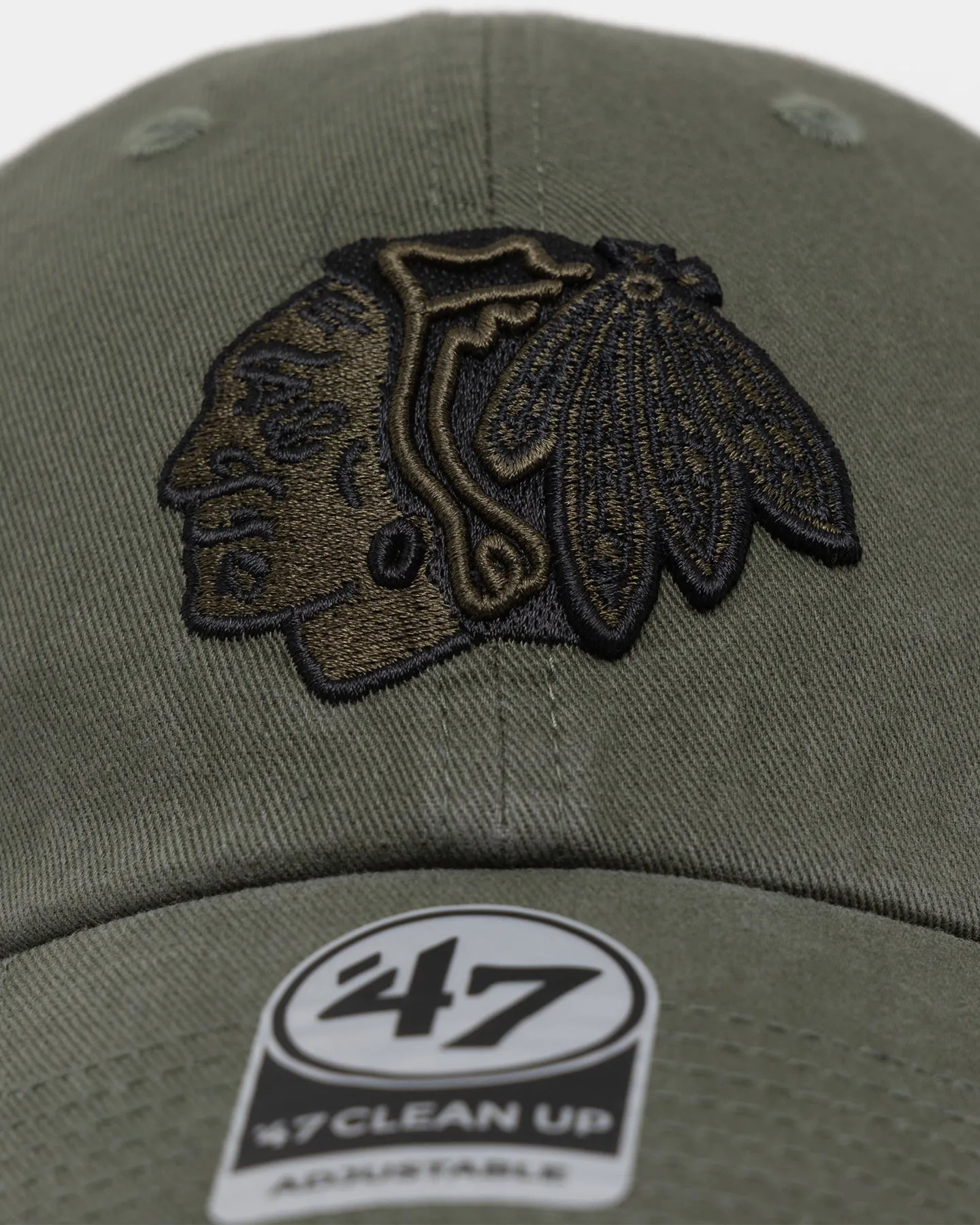 47 Brand Chicago Blackhawks '47 Clean Up Strapback Moss