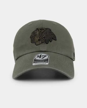 47 Brand Chicago Blackhawks '47 Clean Up Strapback Moss