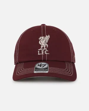 47 Brand Liverpool Football Club 47 Clean Up Strapback Dark Maroon