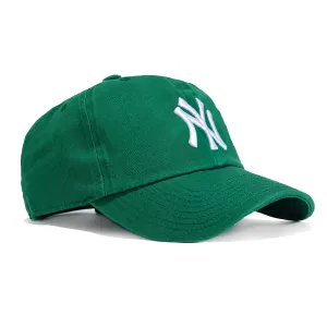 47 Brand New York Yankees Cleanup Adjustable Hat - Kelly Green. White