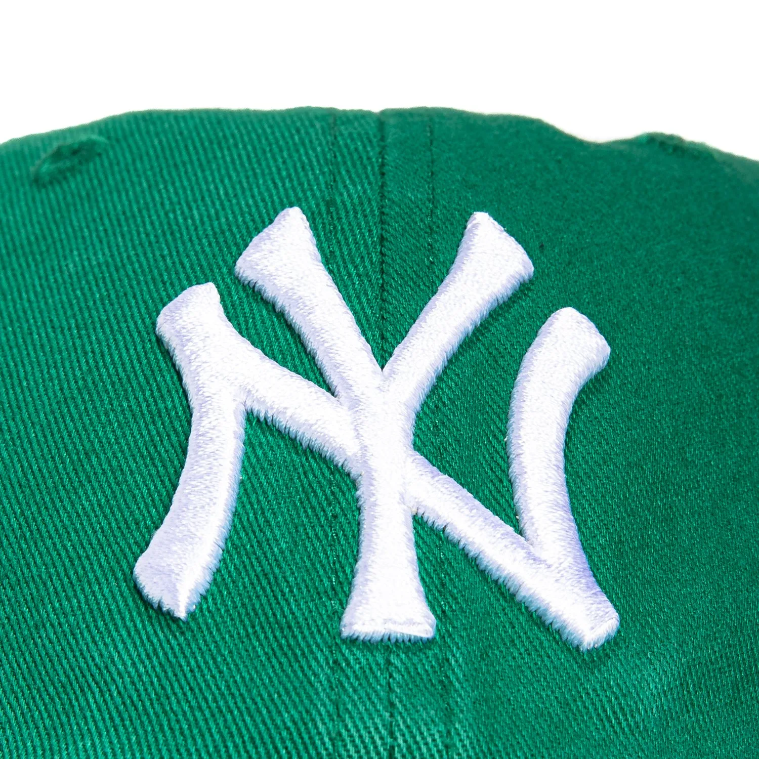 47 Brand New York Yankees Cleanup Adjustable Hat - Kelly Green. White