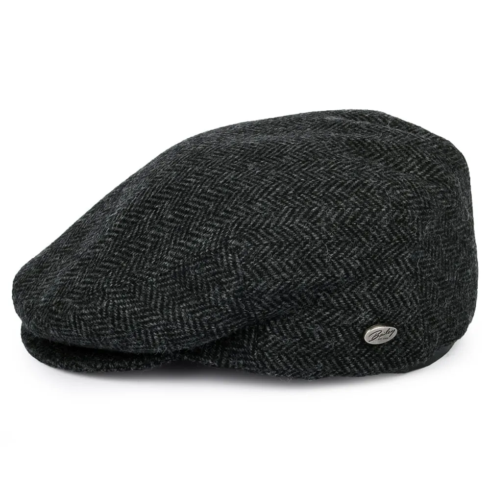 Bailey Hats Lord Herringbone Flat Cap - Black