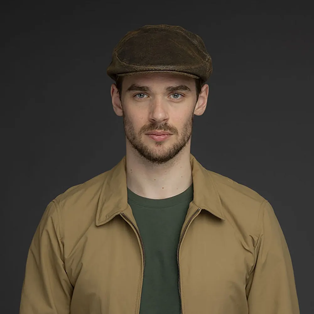 Bailey Hats Taxten Leather Flat Cap - Brown