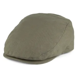 Barbour Hats Finnean Cotton Flat Cap - Olive