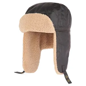 Barbour Hats Morar Waxed Cotton Trapper Hat - Brown