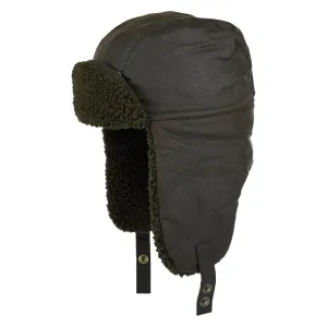 Barbour Hats Morar Waxed Cotton Trapper Hat - Olive