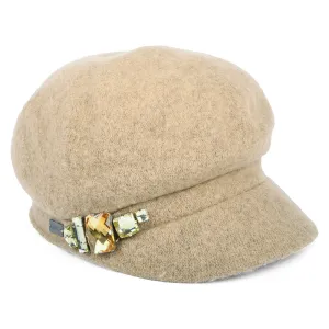 Betmar Hats Rhinestone Baker Boy Cap - Camel