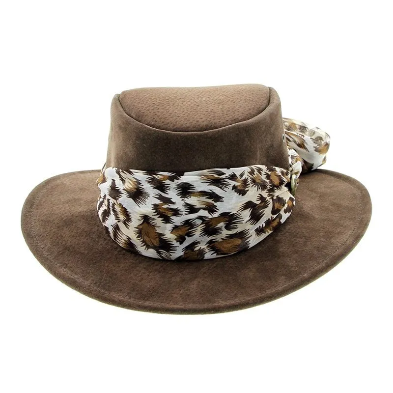 Jacaru Hats Jillaroo Suede - Brown