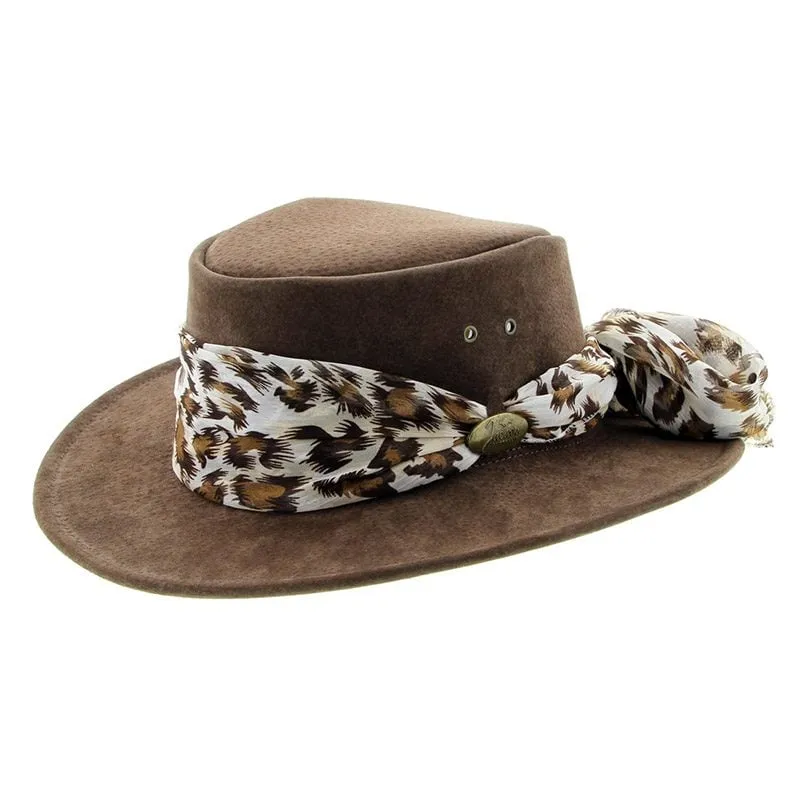 Jacaru Hats Jillaroo Suede - Brown