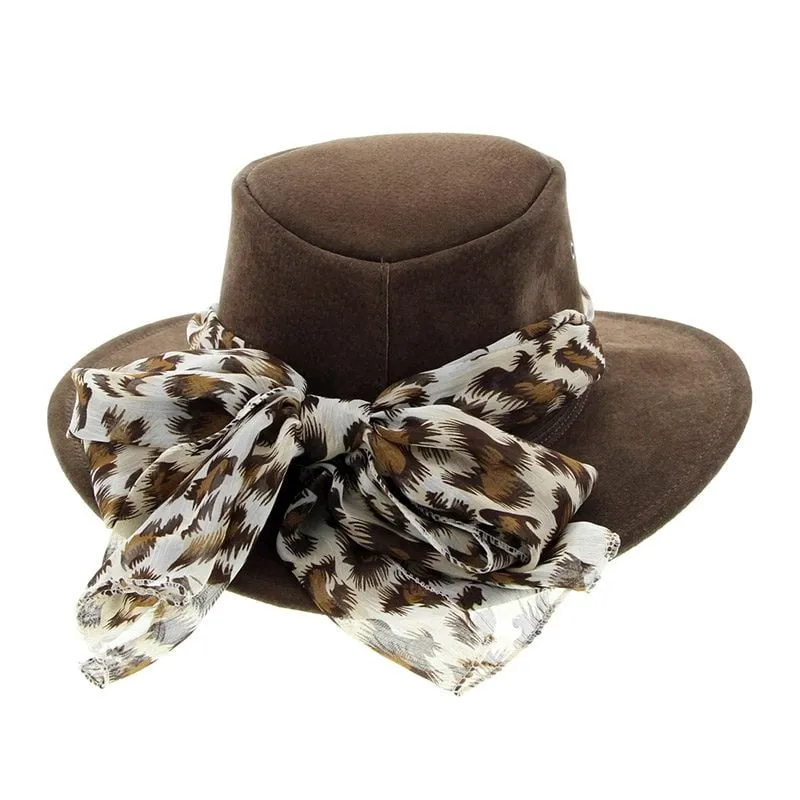 Jacaru Hats Jillaroo Suede - Brown
