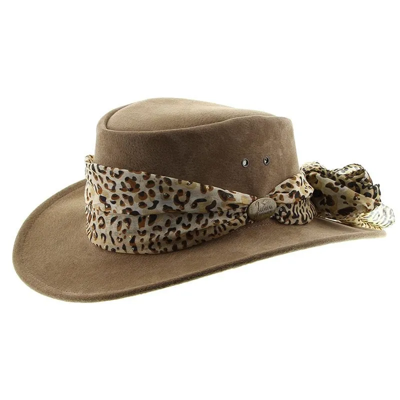 Jacaru Hats Jillaroo Suede - Mushroom