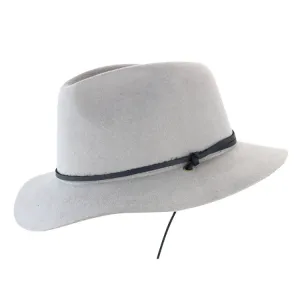 Jacaru Hats Poet Fedora - Light Grey