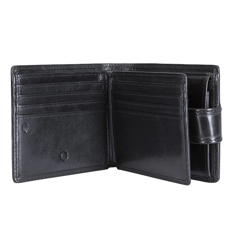 Jekyll & Hide Bifold Wallet with Coin and ID Window - Black