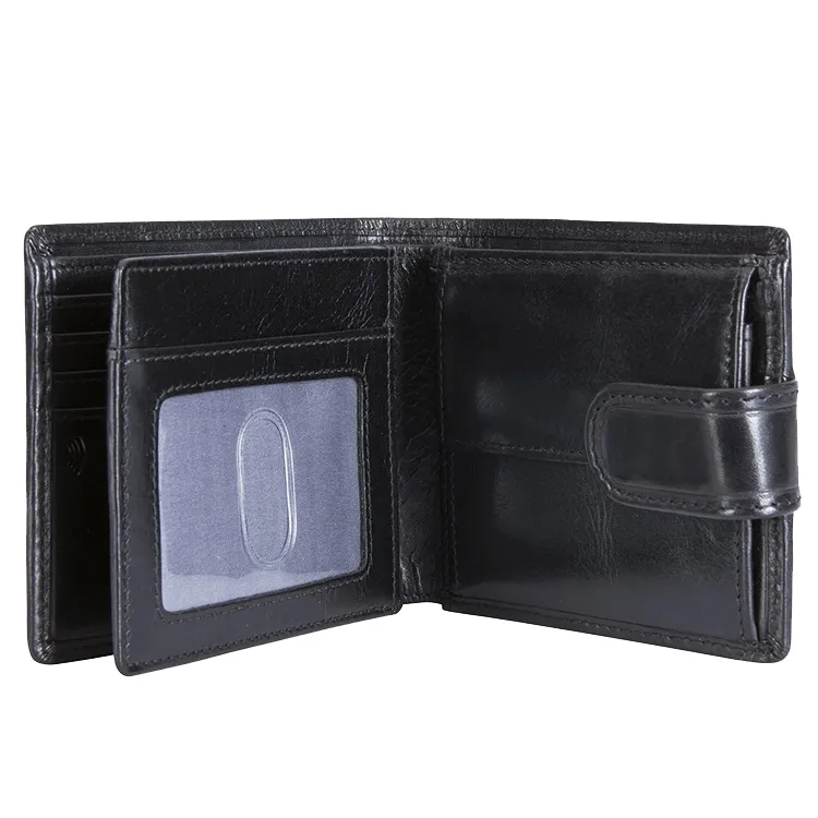 Jekyll & Hide Bifold Wallet with Coin and ID Window - Black