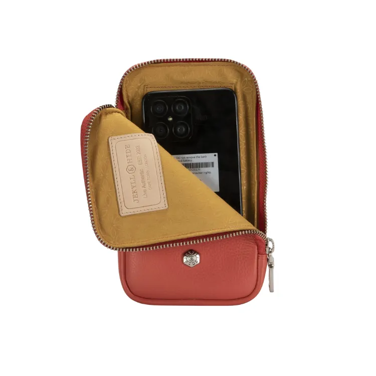 Jekyll & Hide Mobile Phone Pouch With Strap - Apricot