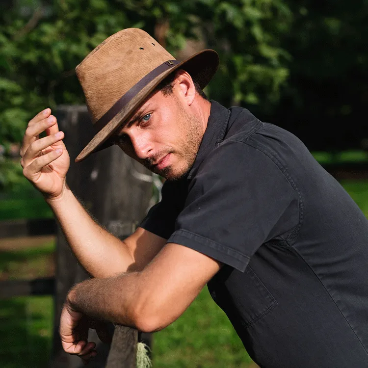 Kooringal Canungra Leather Drover Hat - Tan