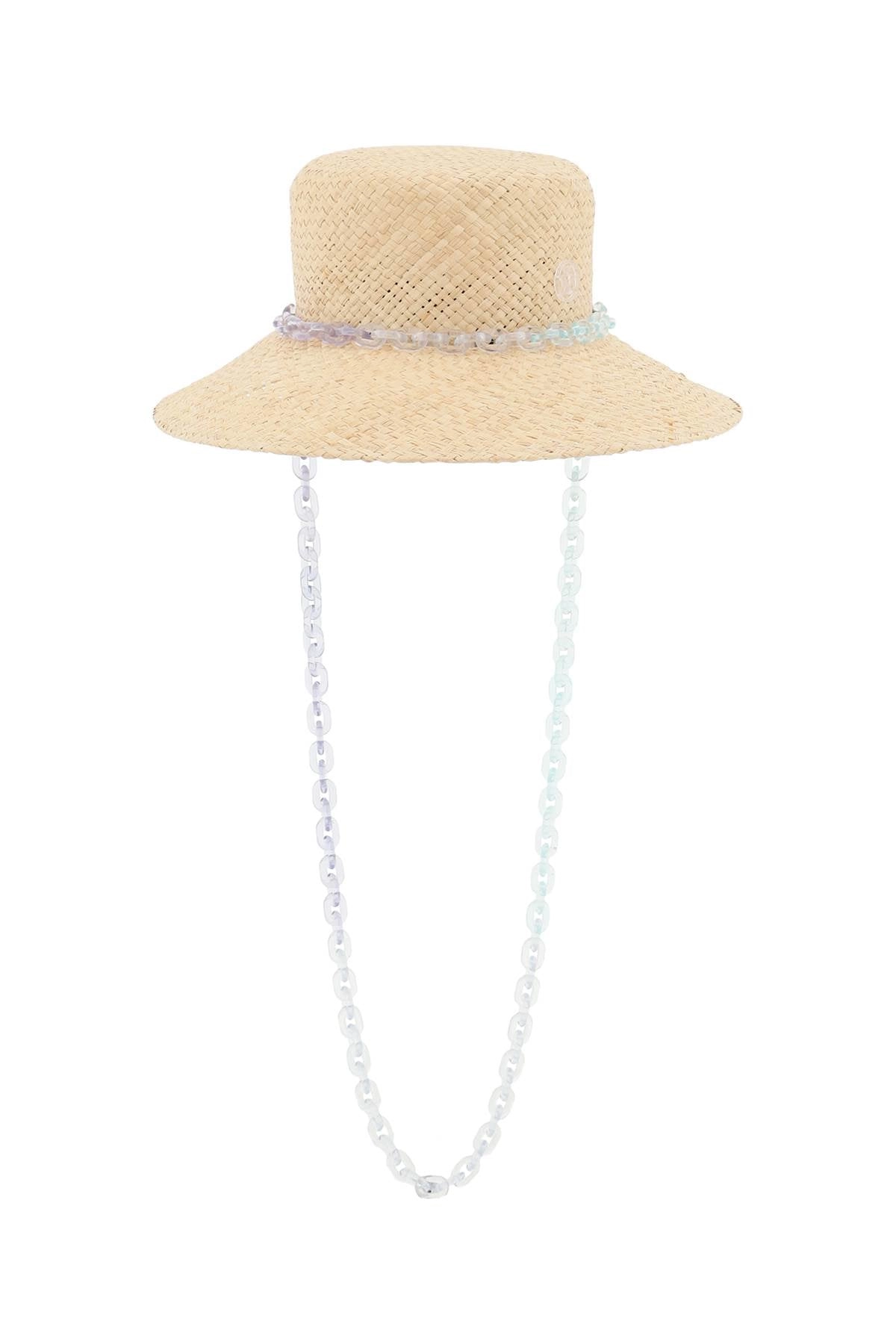Maison Michel ew Kendall Logo Plaque Cloche Hat