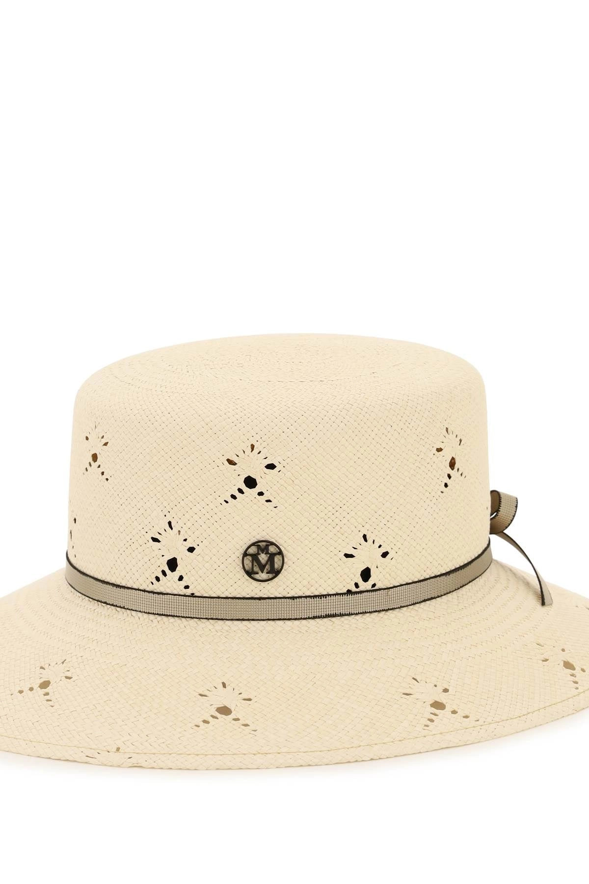 Maison Michel New Kendall Logo Plaque Cloche Hat