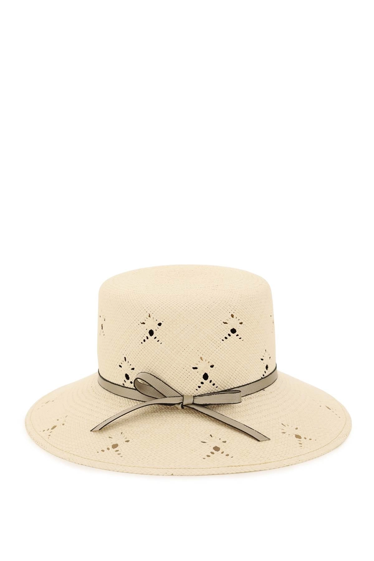 Maison Michel New Kendall Logo Plaque Cloche Hat