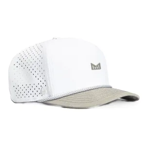 Melin Odyssey Hydro Rope Bulls Icon Snapback Hat - White. Grey