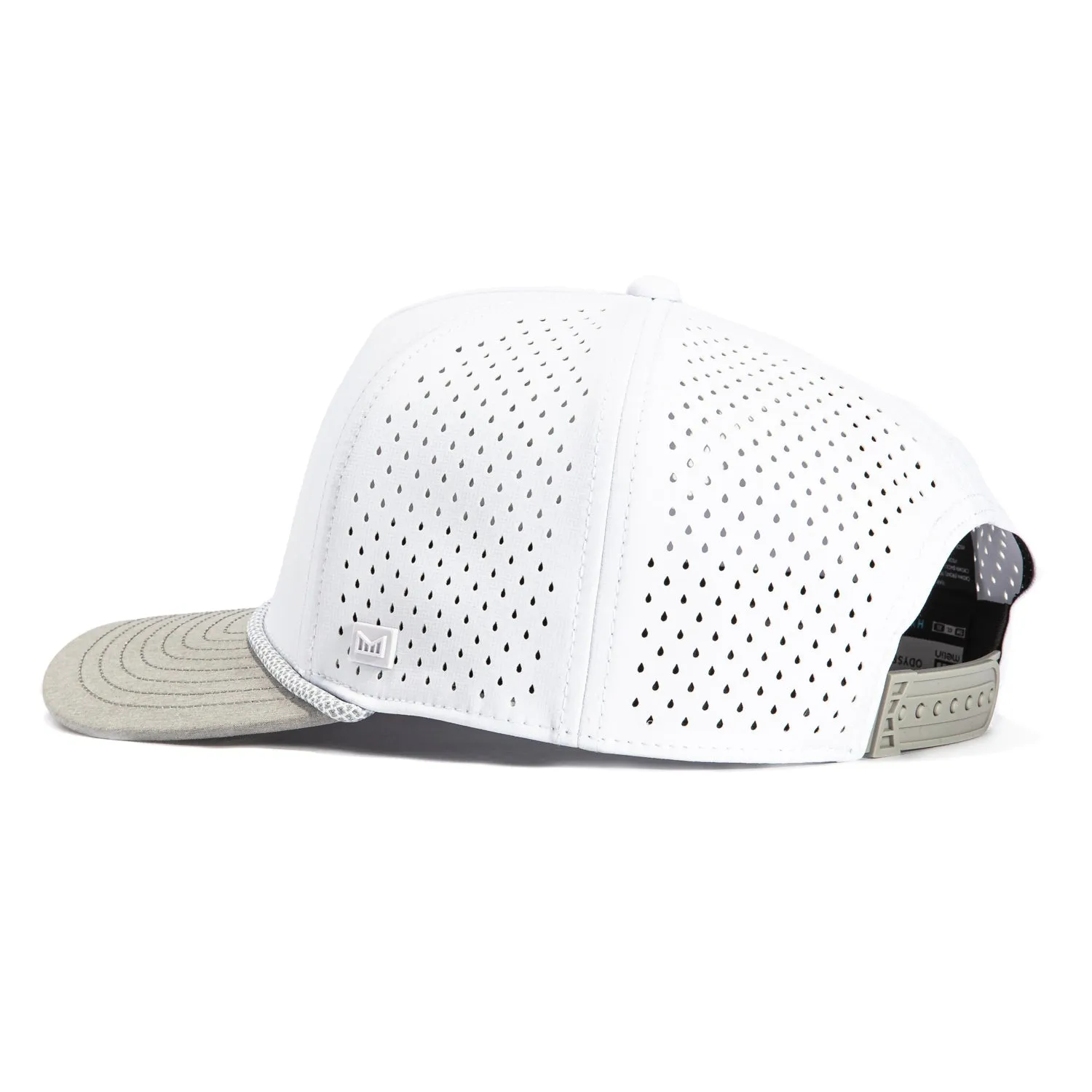 Melin Odyssey Hydro Rope Bulls Icon Snapback Hat - White. Grey