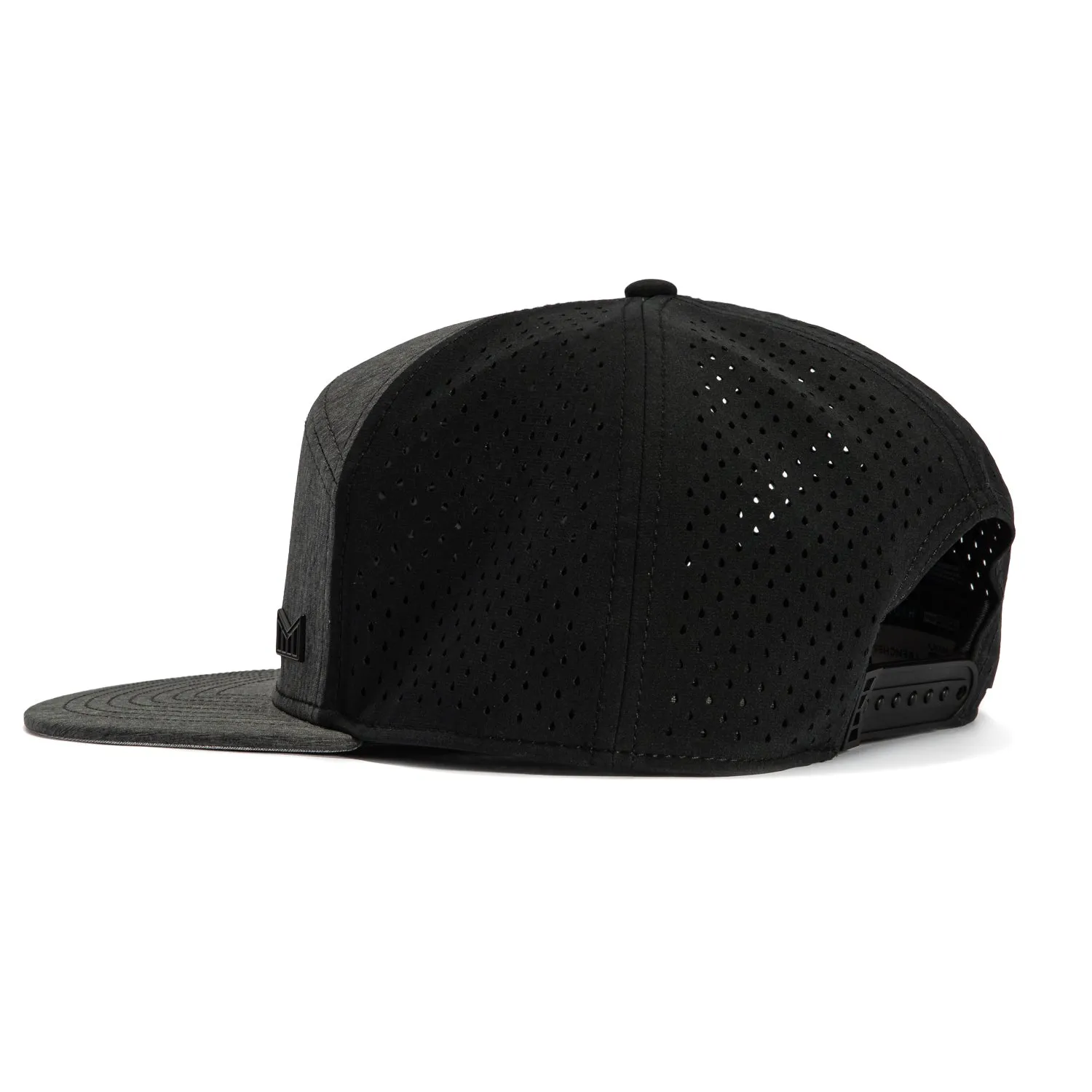 Melin Trenches Icon Hydro Snapback XL Hat - Heather. Black