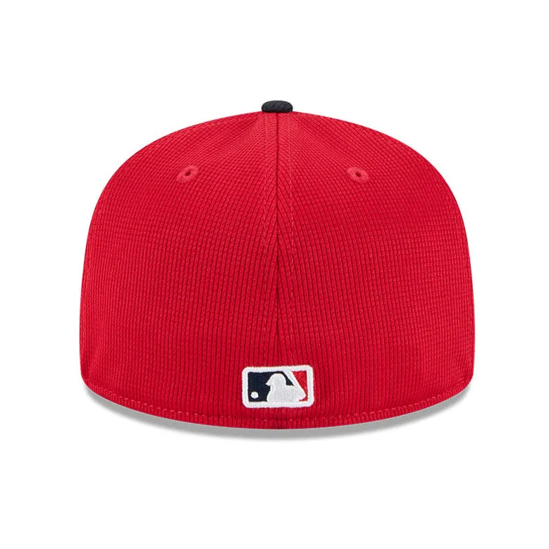 New Era 59Fifty Atlanta Braves 2025 Spring Training Patch Hat - Red. Navy