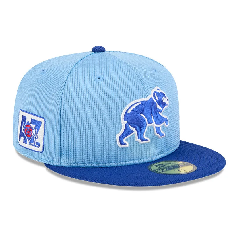 New Era 59Fifty Chicago Cubs 2025 Spring Training Patch Hat - Light Blue. Royal