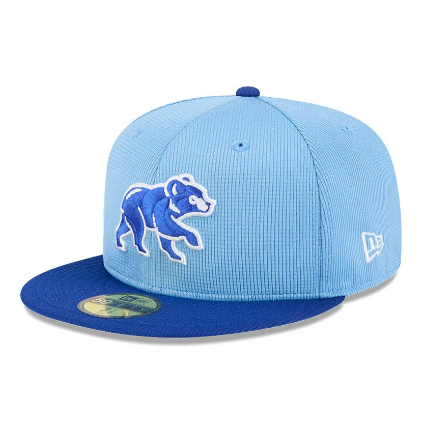 New Era 59Fifty Chicago Cubs 2025 Spring Training Patch Hat - Light Blue. Royal