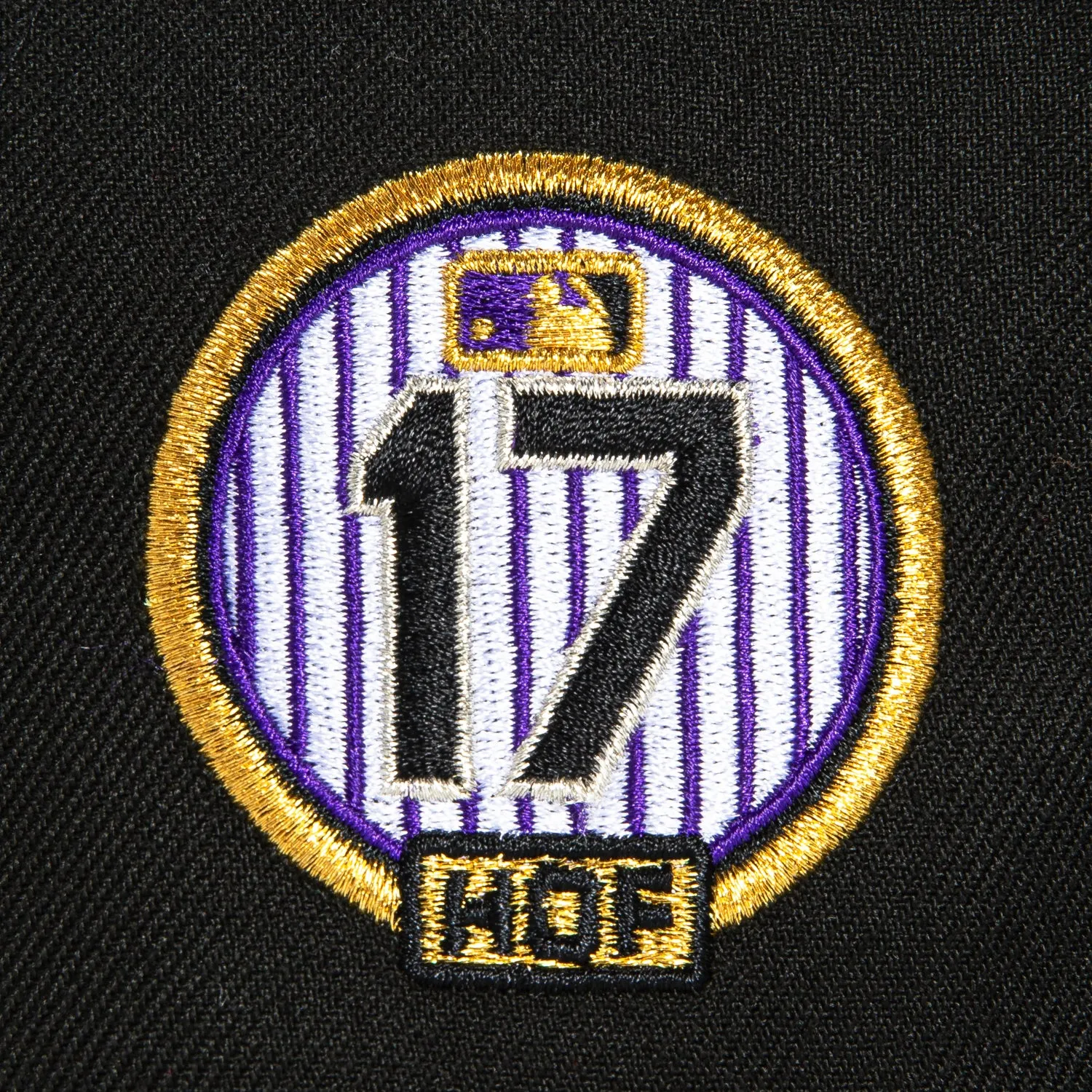 New Era 59Fifty Colorado Rockies 17 Todd Helton HOF Patch Hat - Black. Purple