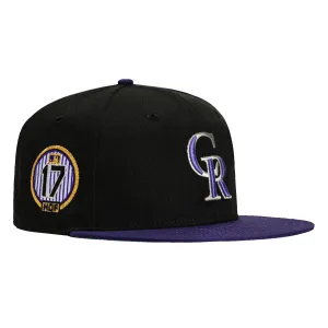 New Era 59Fifty Colorado Rockies 17 Todd Helton HOF Patch Hat - Black. Purple