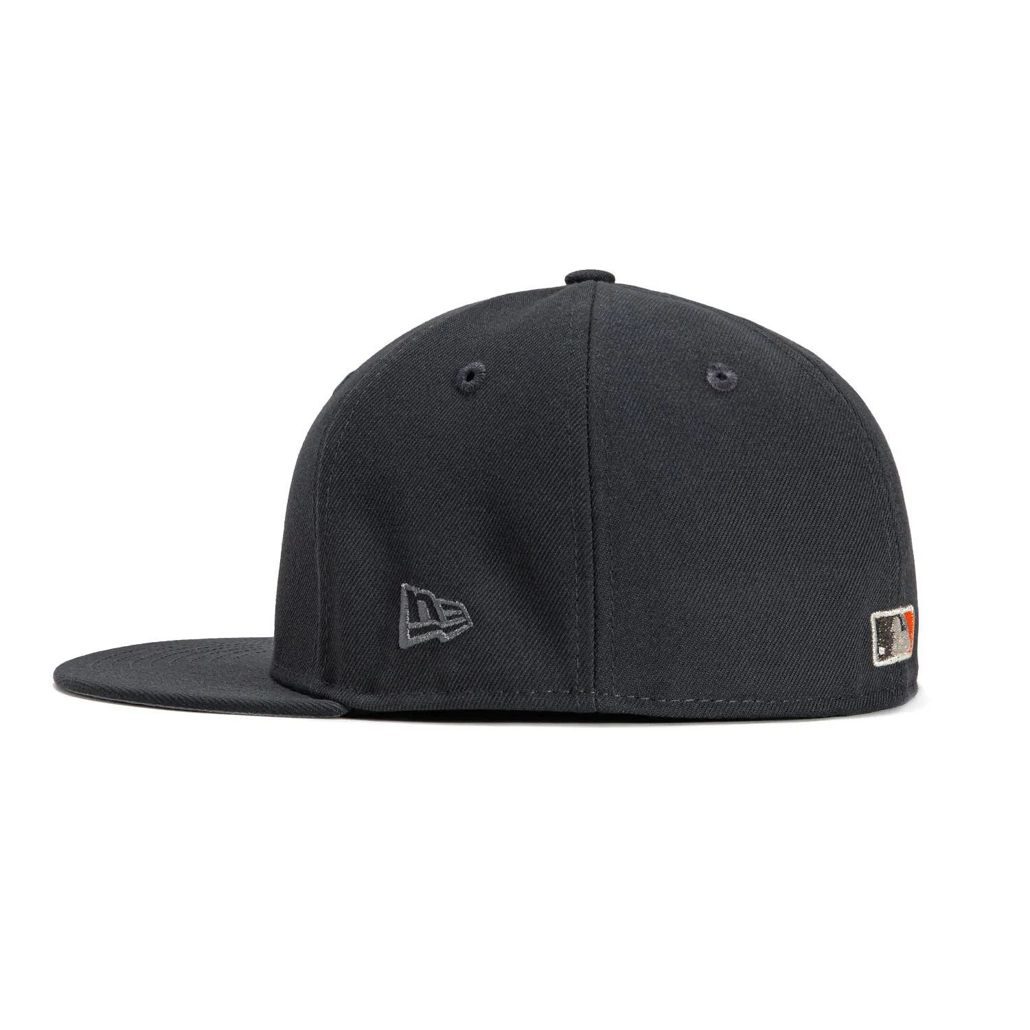New Era 59Fifty Colorado Rockies 17 Todd Helton HOF Patch Logo Hat - Graphite. Light Orange