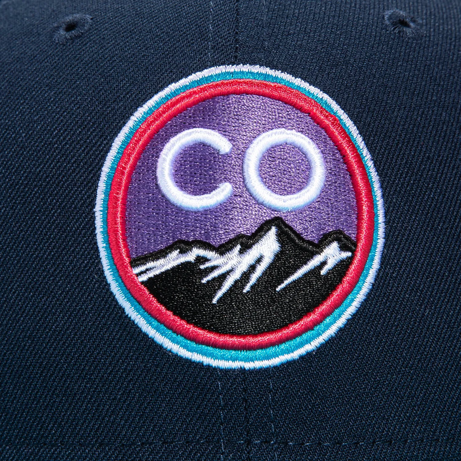 New Era 59Fifty Colorado Rockies City Connect Patch Hat - Navy. Light Blue. Infrared