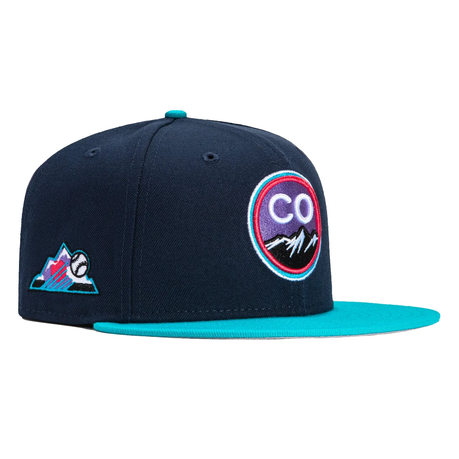 New Era 59Fifty Colorado Rockies City Connect Patch Hat - Navy. Light Blue. Infrared