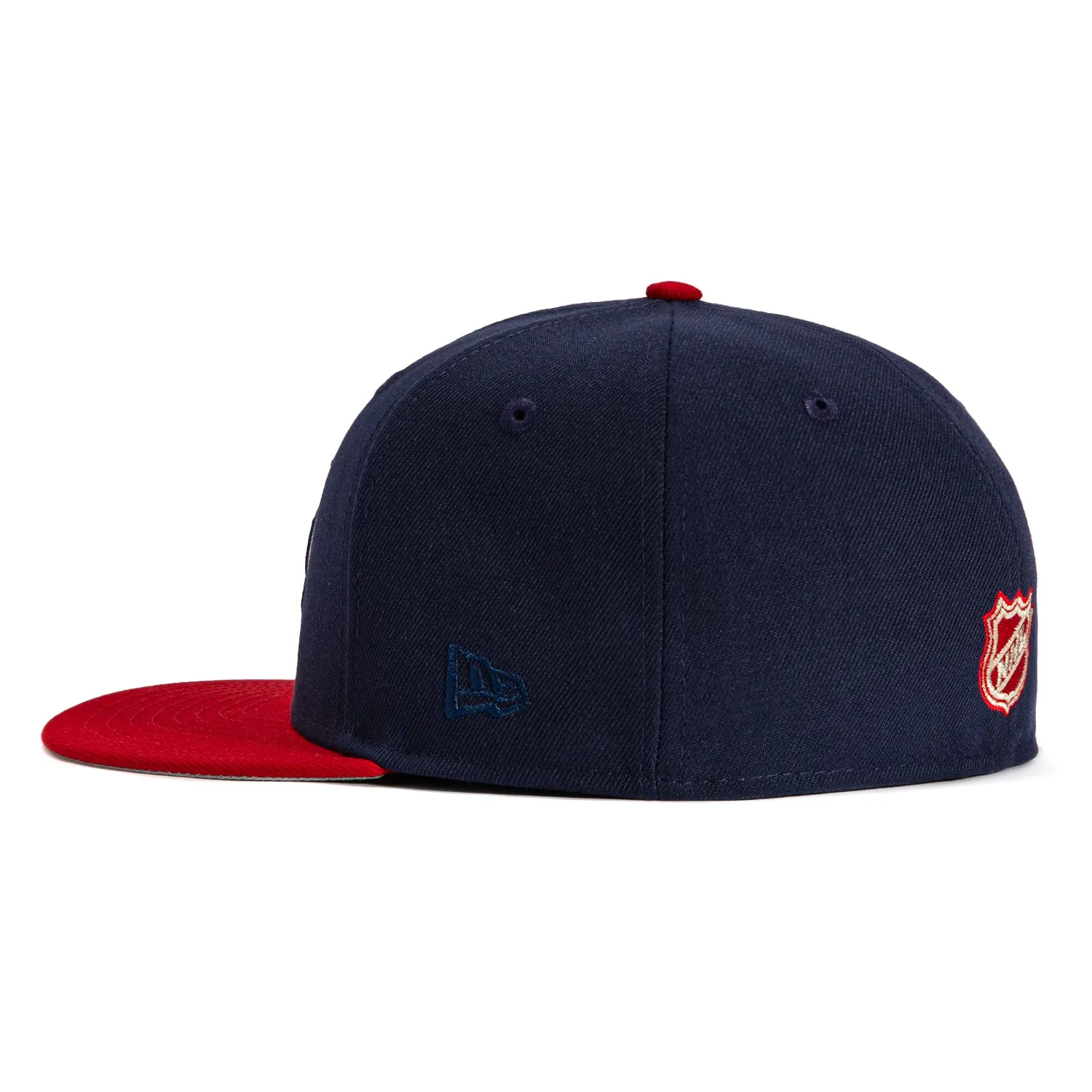 New Era 59Fifty Columbus Blue Jackets Bug Hat - Light Navy. Red