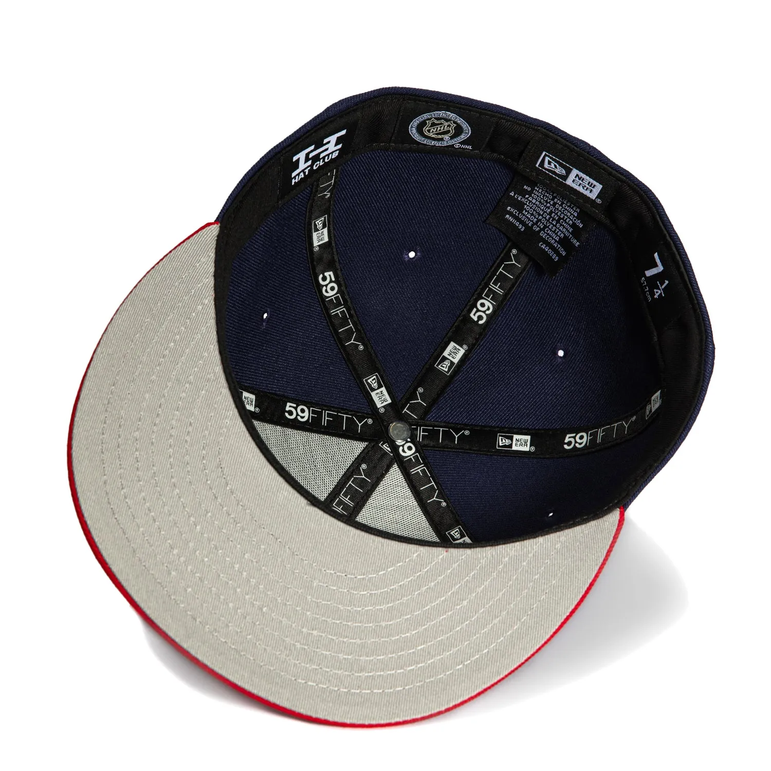 New Era 59Fifty Columbus Blue Jackets Bug Hat - Light Navy. Red