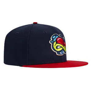 New Era 59Fifty Columbus Blue Jackets Bug Hat - Light Navy. Red
