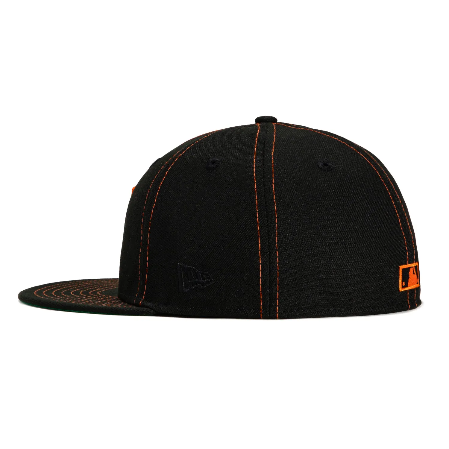 New Era 59Fifty Contrast Stitch Arizona Diamondbacks Inaugural Patch Upside Down Hat - Black. Light Orange