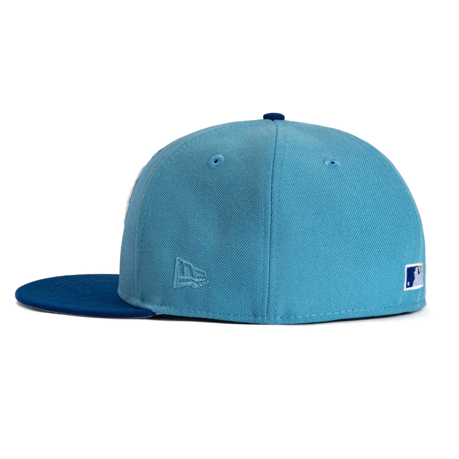 New Era 59Fifty Kansas City Royals 1989 All Star Game Patch Script Hat - Light Blue. Royal