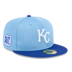 New Era 59Fifty Kansas City Royals 2025 Spring Training Patch Hat - Light Blue. Royal