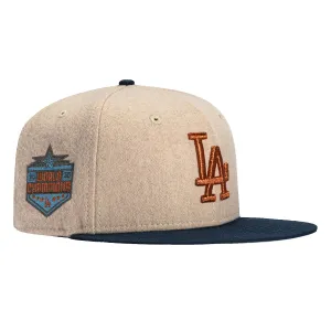 New Era 59Fifty Melton Los Angeles Dodgers 2020 World Series Champions Patch Hat - Stone. Royal