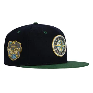 New Era 59Fifty Melton Seattle Mariners 2023 All Star Game Patch Logo Hat - Navy. Green