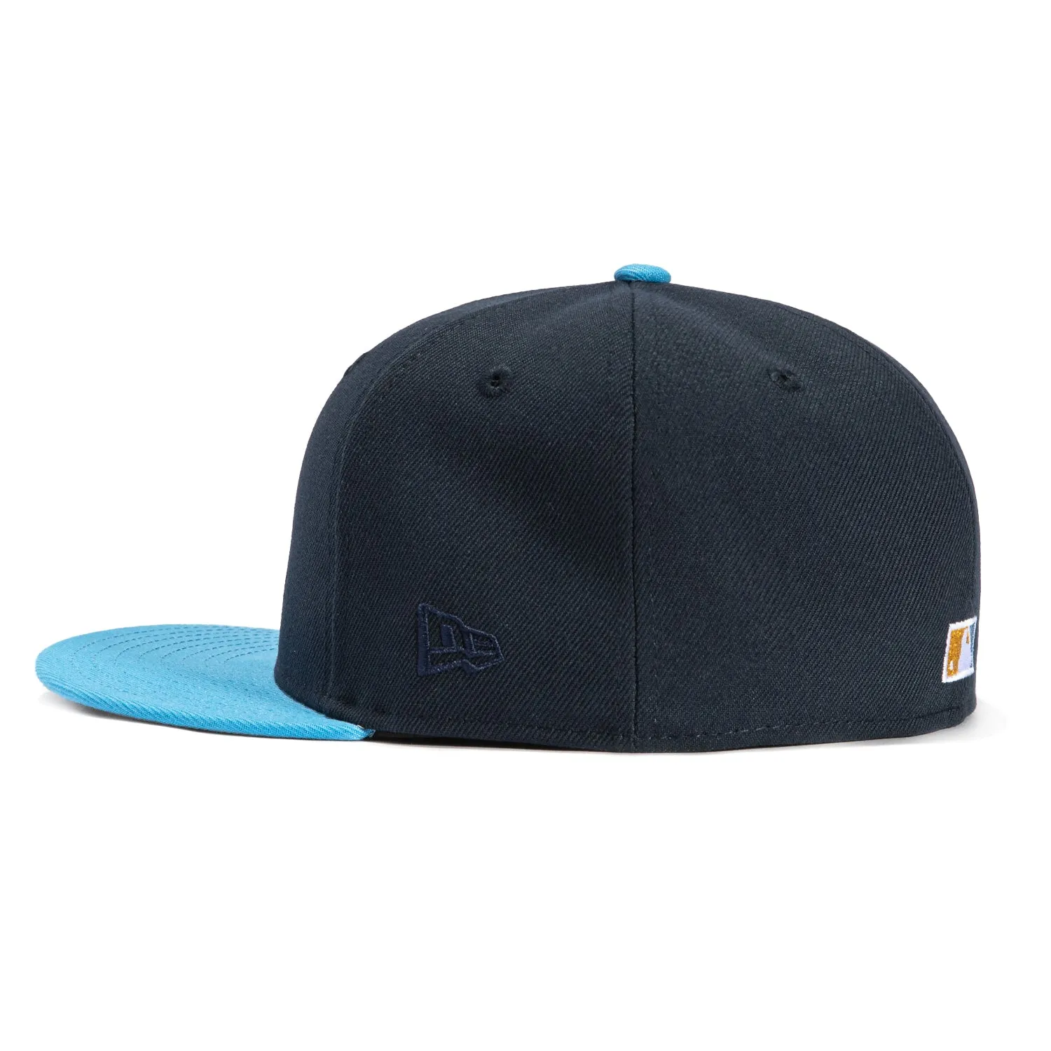 New Era 59Fifty Milwaukee Brewers County Stadium Patch Hat - Navy. Light Blue. Metallic Gold