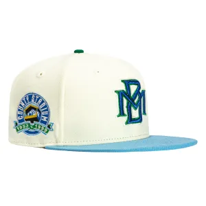 New Era 59Fifty Milwaukee Brewers County Stadium Patch Hat - White. Light Blue