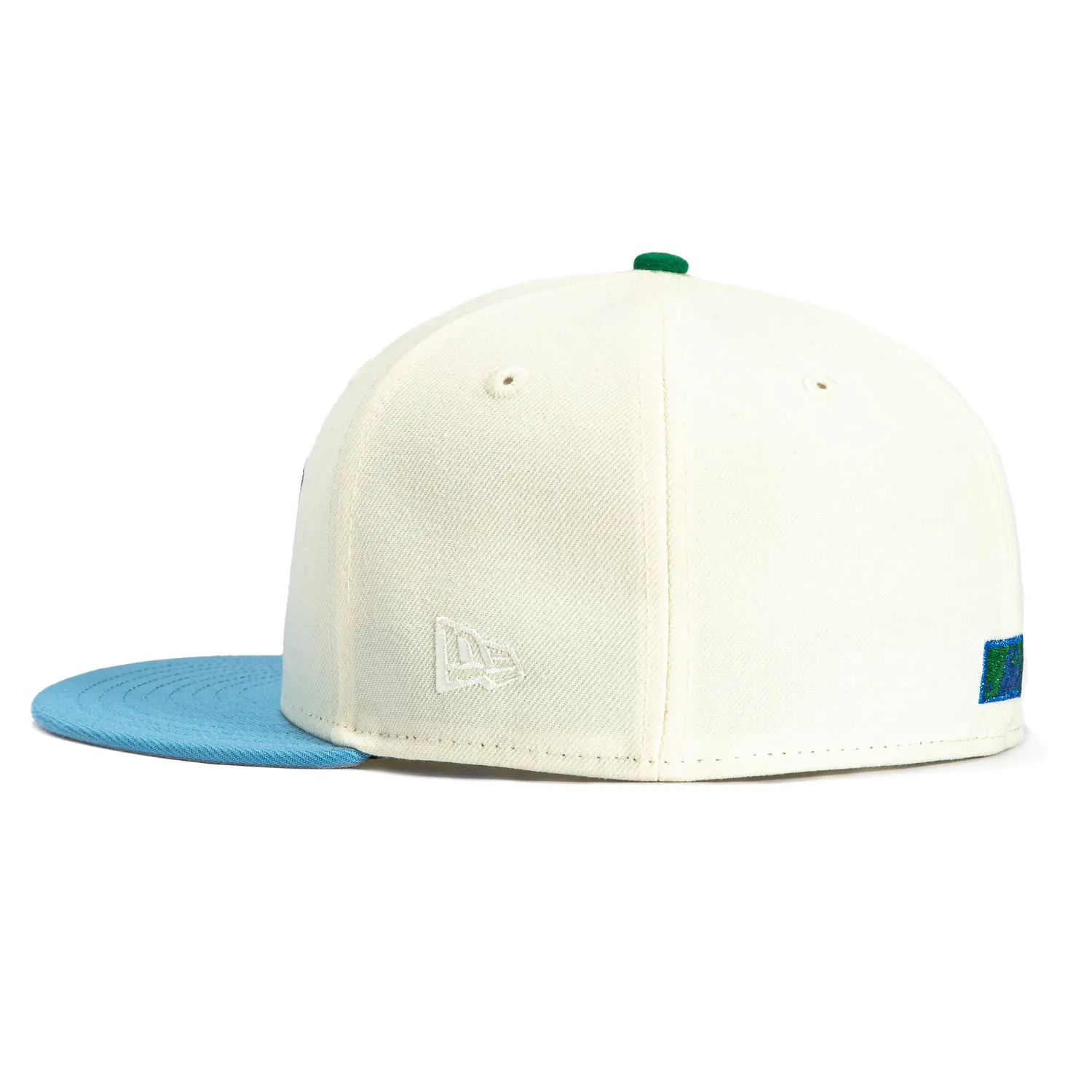 New Era 59Fifty Milwaukee Brewers County Stadium Patch Hat - White. Light Blue
