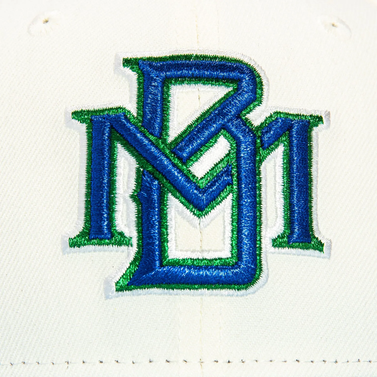 New Era 59Fifty Milwaukee Brewers County Stadium Patch Hat - White. Light Blue