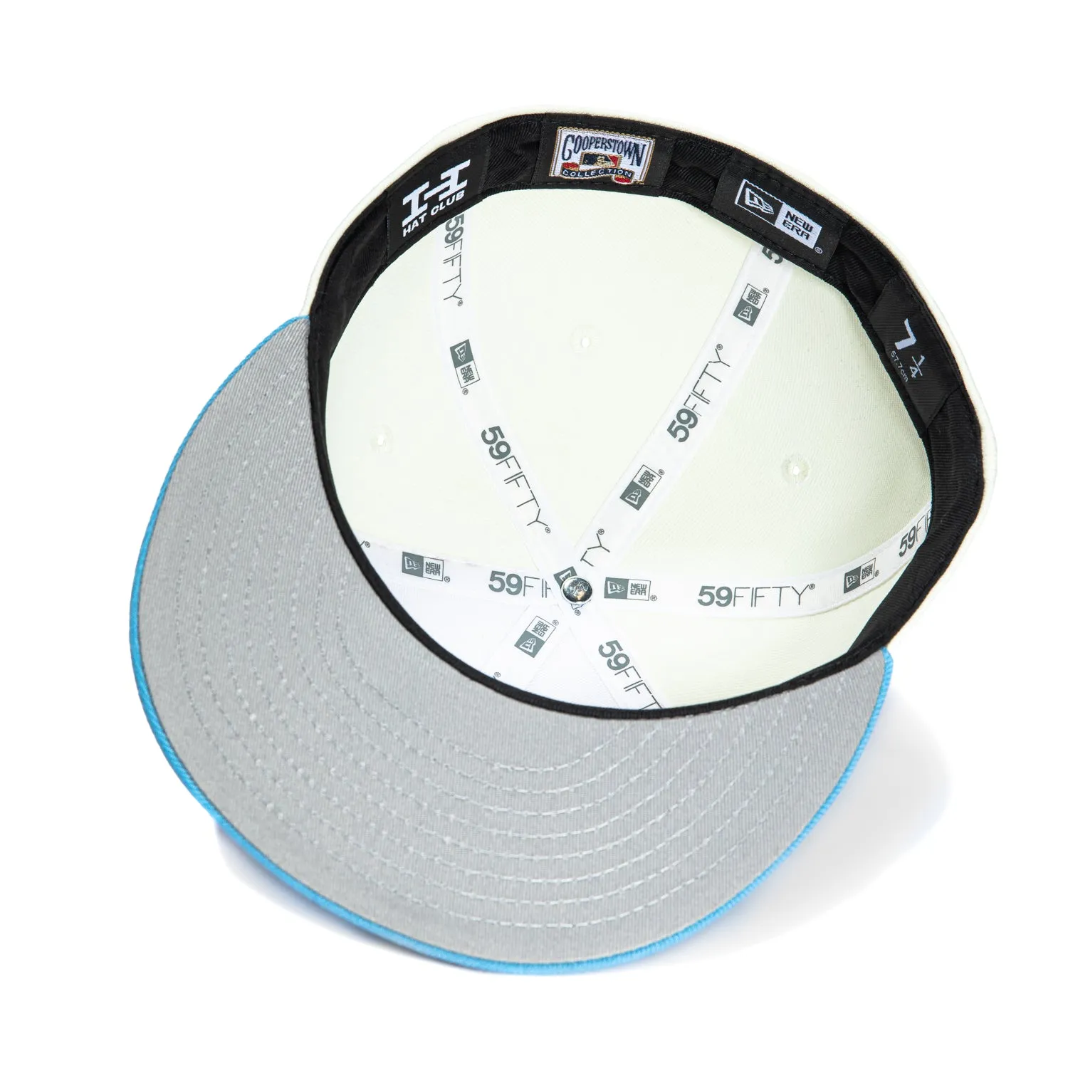 New Era 59Fifty Milwaukee Brewers County Stadium Patch Hat - White. Light Blue
