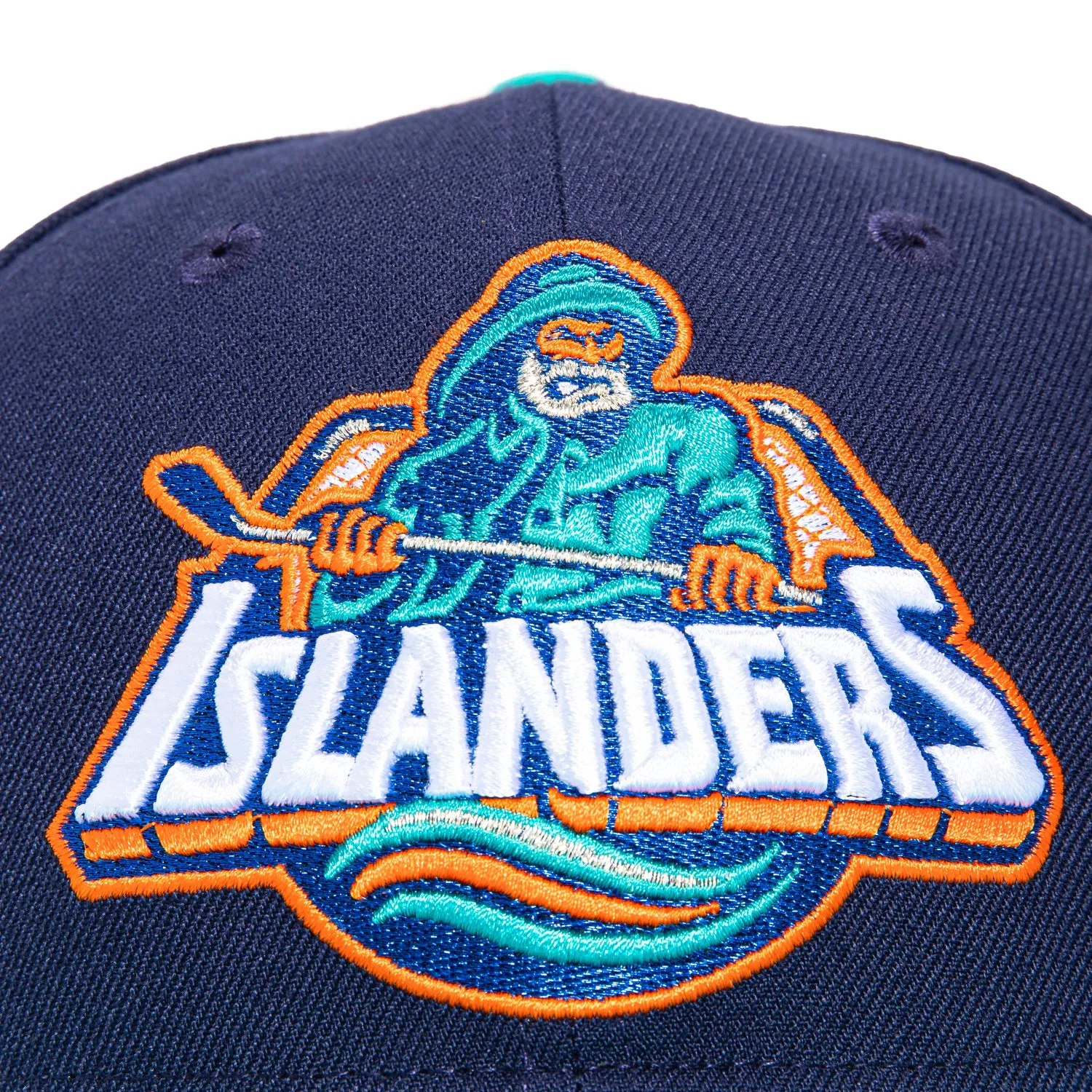 New Era 59Fifty New York Islanders 25th Anniversary Patch Hat - Light Navy. Teal
