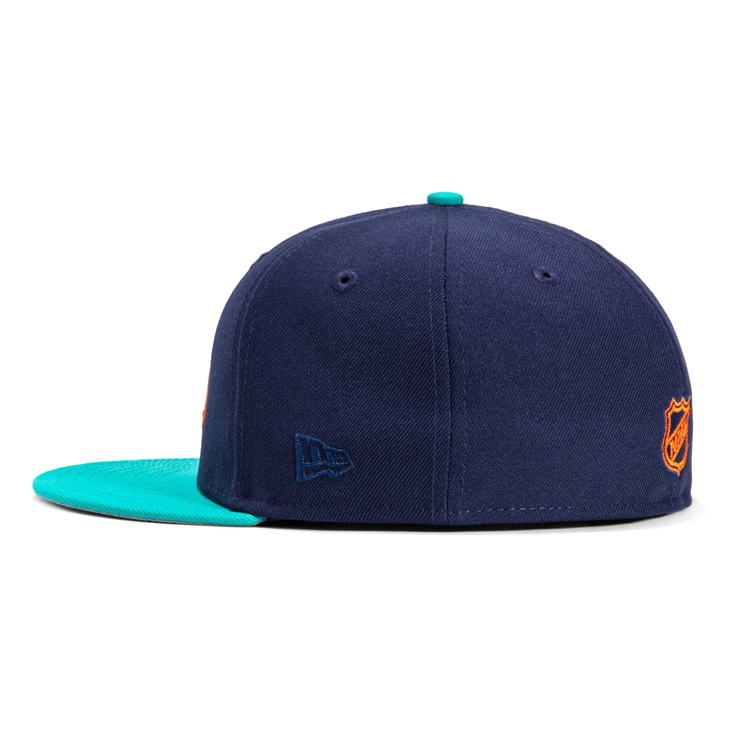 New Era 59Fifty New York Islanders 25th Anniversary Patch Hat - Light Navy. Teal