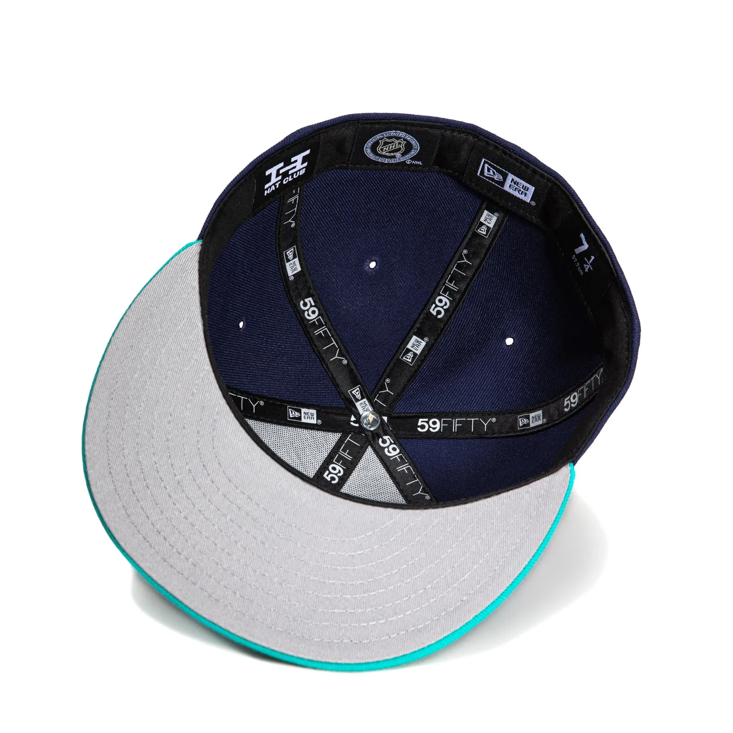 New Era 59Fifty New York Islanders 25th Anniversary Patch Hat - Light Navy. Teal